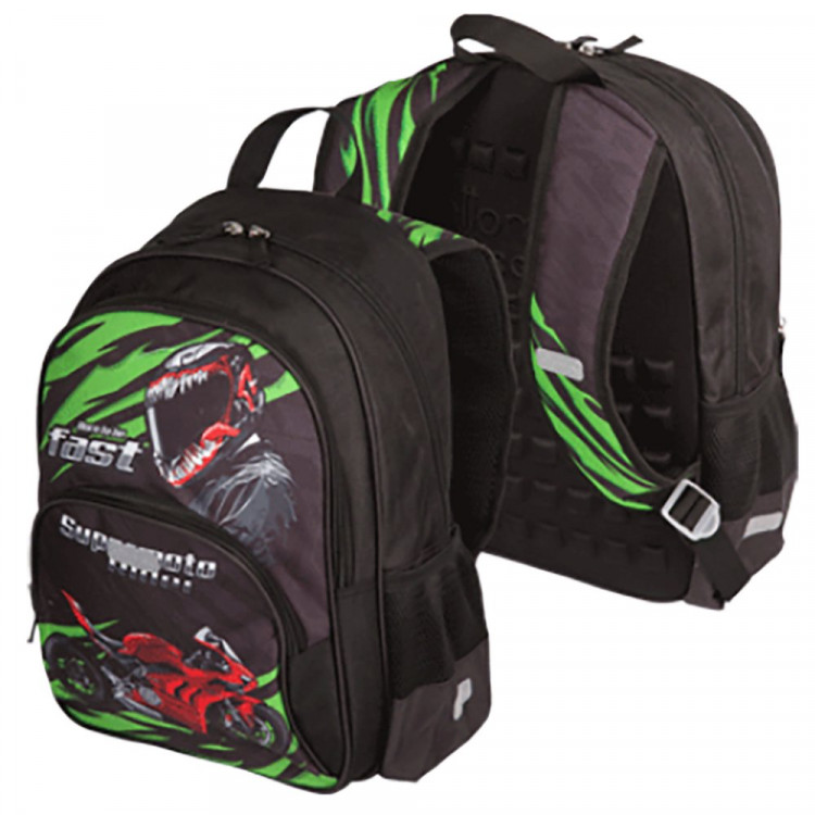 Рюкзак для мальчиков школьный (Attomex) Basic Super Moto 38x27x17см арт.7033363