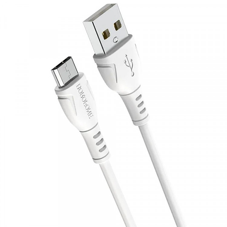 Кабель USB - микро USB Borofone BX51 Triumph, 1.0м, 2.4A, цвет: белый