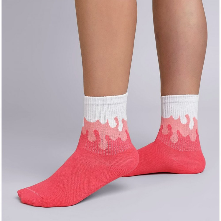 Носки детские для девочки арт.С1350 размер 18-22 80% хлопок 18% полиамид 2% эластан цвет розовый (Clever)