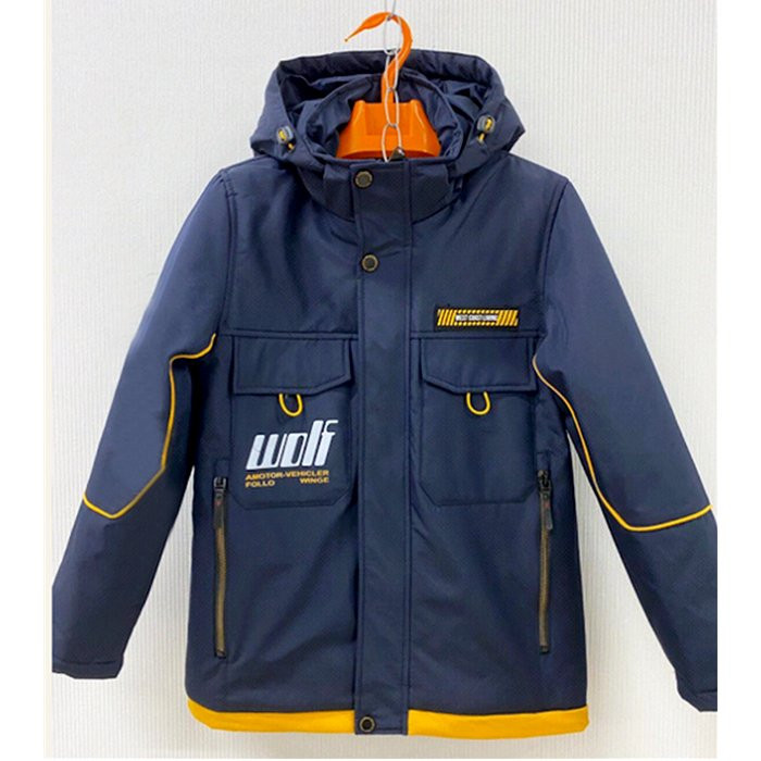 Куртка осенняя для мальчика (BWF) арт.dpj-21-19-3 размерный рядный ряд 40/152-48/176 цвет синий