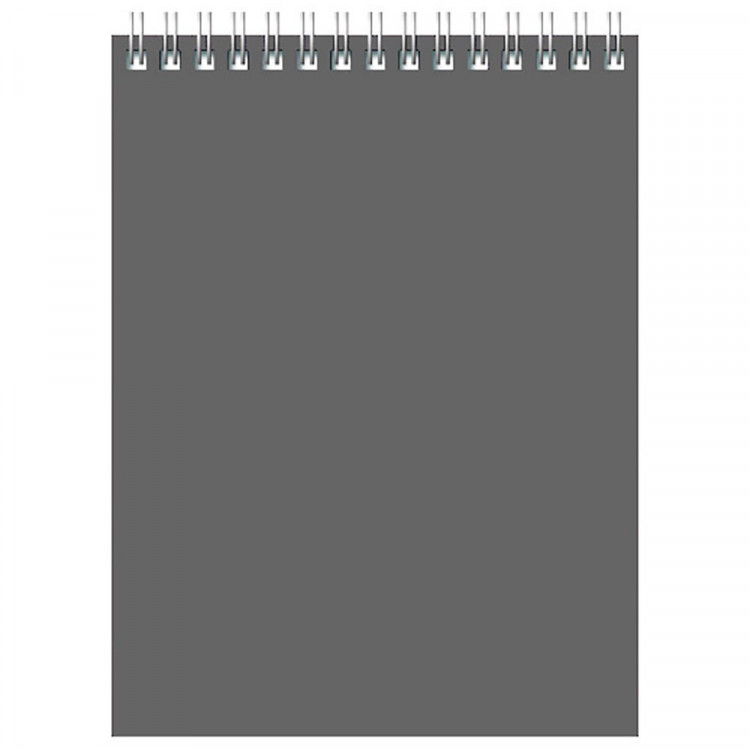 Блокнот А6 мягкая обложка на гребне 60 листов (BG) для конференций серый арт Б6гр60 8597