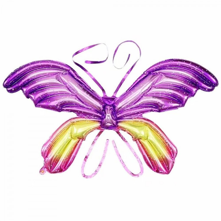 Крылья бабочки надувные с завязками цв.фиолетово-желтый арт.2001-9466