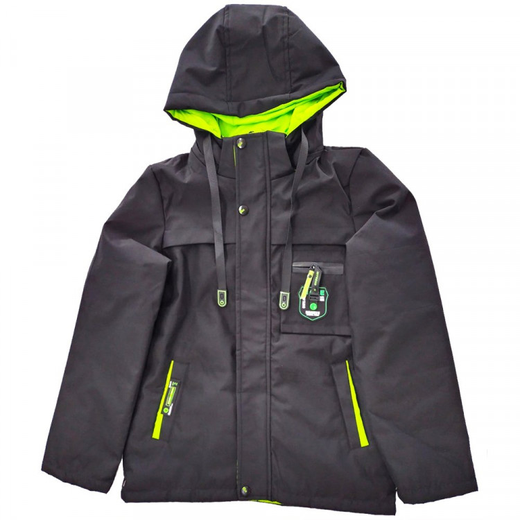 Куртка осенняя для мальчика (MULTIBRAND) арт.lfy-22-23-1 размерный ряд 36/140-44/164 цвет черный