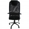 Кресло для руководителя черный металл/ткань/сетка AV142 МК черный