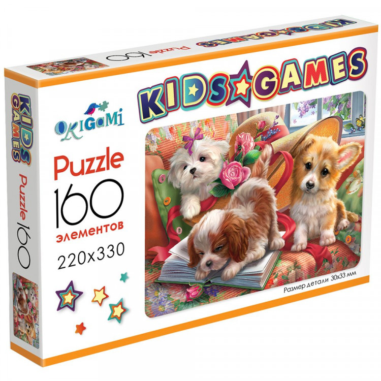Пазл 160 элементов Kids Games Корги (Origami) арт.07864