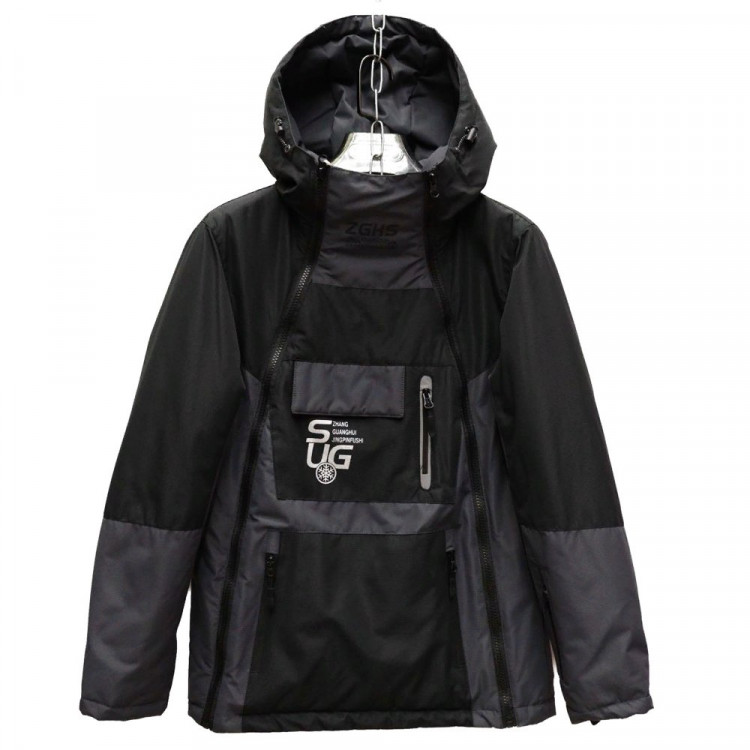Куртка  для мальчика (Zhongguohu) арт.scs-BM-502-3 размерный ряд 36/140-44/164 цвет серый