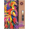 Планшет для пастелей А4 18 листов 6 цветов 160гр (Лилия Холдинг) Слад грёзы с тиснением Холст 40% хлопка арт ППГ/А4