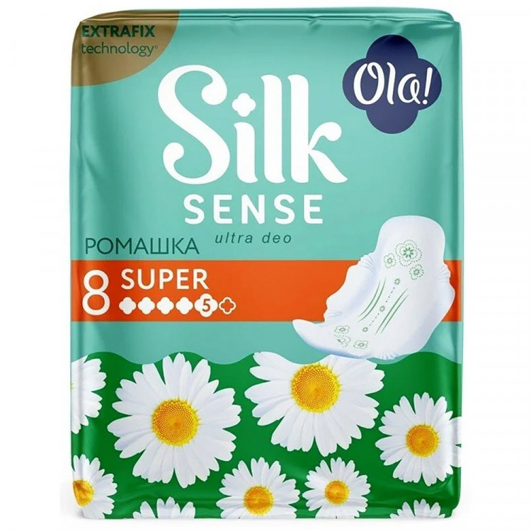 Прокладки Ola! Silk Sense 8шт Ultra Super Ромашка (Ст.24)