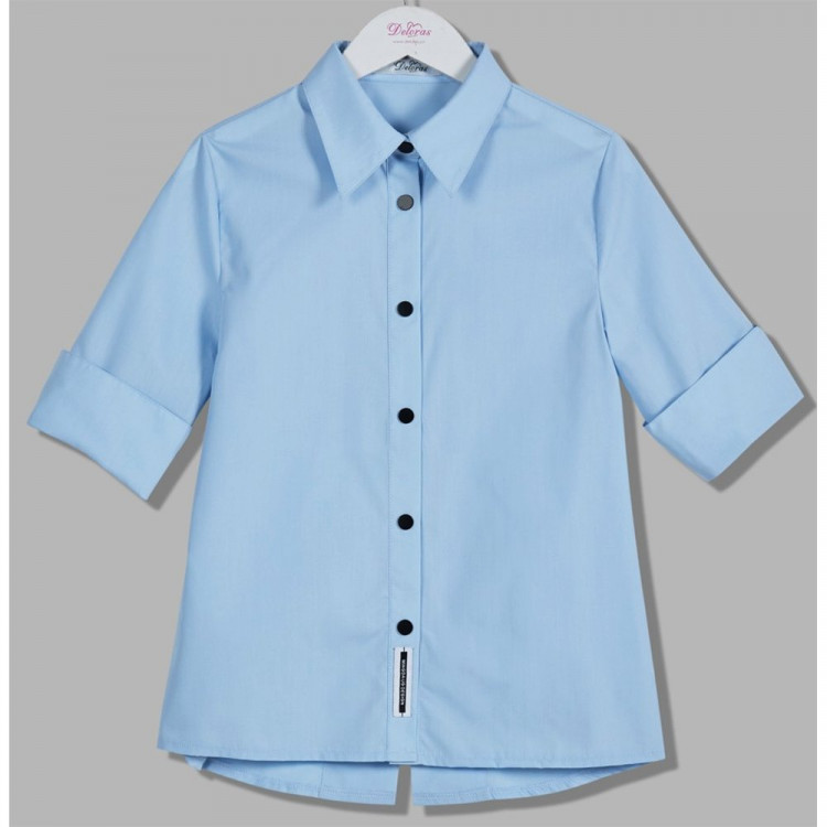 Блузка для девочки (Делорас) короткий рукав цвет голубой арт.C63654S размерный ряд 34/134-46/170