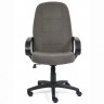 Кресло для руководителя пластик/флок СН747 серый (29)