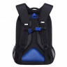 Рюкзак для мальчиков (Grizzly) RB-356-4/1 черный-синий 26х39х19 см