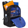 Рюкзак для мальчиков (Grizzly) арт RU-338-3/3 черный-синий 31х42х22 см