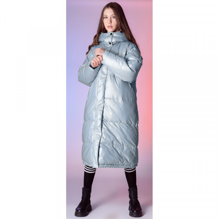 Пальто зимний для девочки (OVAS) арт.ВИНТЕРА размерный ряд 32/122-36/140 цвет голубой