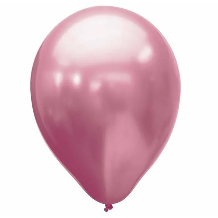 Шар воздушный 25шт/наб. 28см "Хром PLATINUM" розовый арт.6072056
