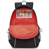 Рюкзак для мальчика (Grizzly) арт.RB-259-3/1 черный-красный 27х40х16см