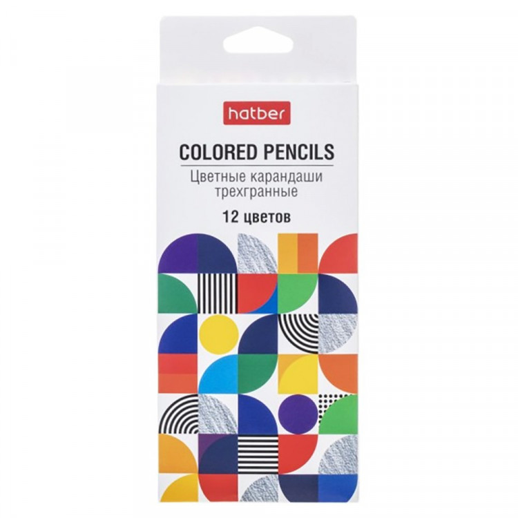 Карандаши цветные (Hatber) ECO Concept 12 цветов трехгранные арт.CS_074518