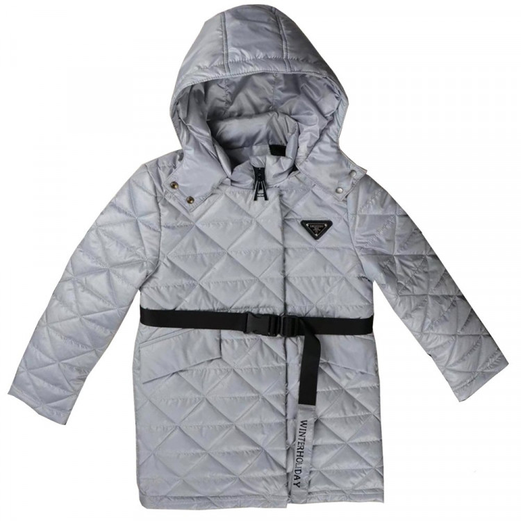 Куртка осенняя для девочки (MULTIBREND) арт.yb-C330-5 размерный ряд 34/134-42/158 цвет серый