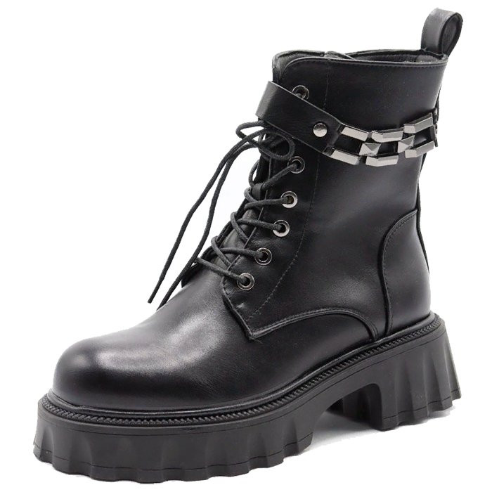 Ботинки для девочки (АлмазыРадуга) черный верх-искусственная кожа подкладка - байка артикул m-lu-A1635-1