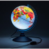 Глобус физико-политический диаметр 210мм Классик Евро с подсветкой голубая подставка Новый арт Ке012100181