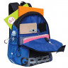 Рюкзак для мальчика (Grizzly) арт.RB-259-1/2 черный-синий-серый 27х40х16см