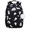 Рюкзак для девочек (Grizzly) арт.RO-470-5/1 котик-призрак 25х35,5х11 см