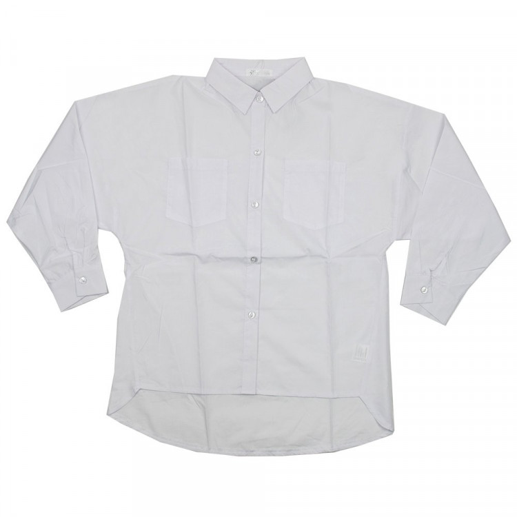 Блузка для девочки (Sasha style) длинный рукав цвет белый арт.S1078/001 размерный ряд 38/146-46/170