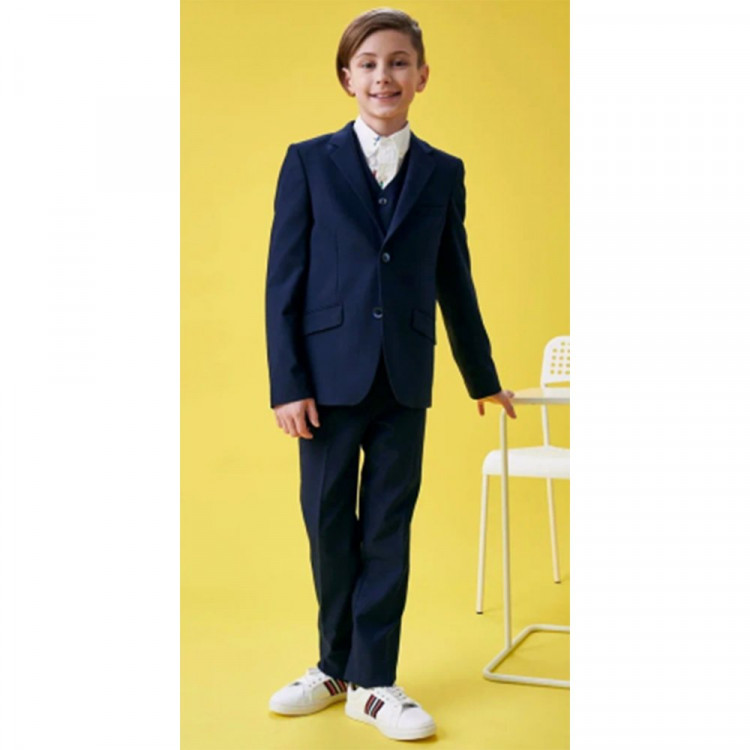 Костюм (Bremer) Герман (пиджак приталенный/брюки зауженные) размер 28/122-44/176 цвет синий
