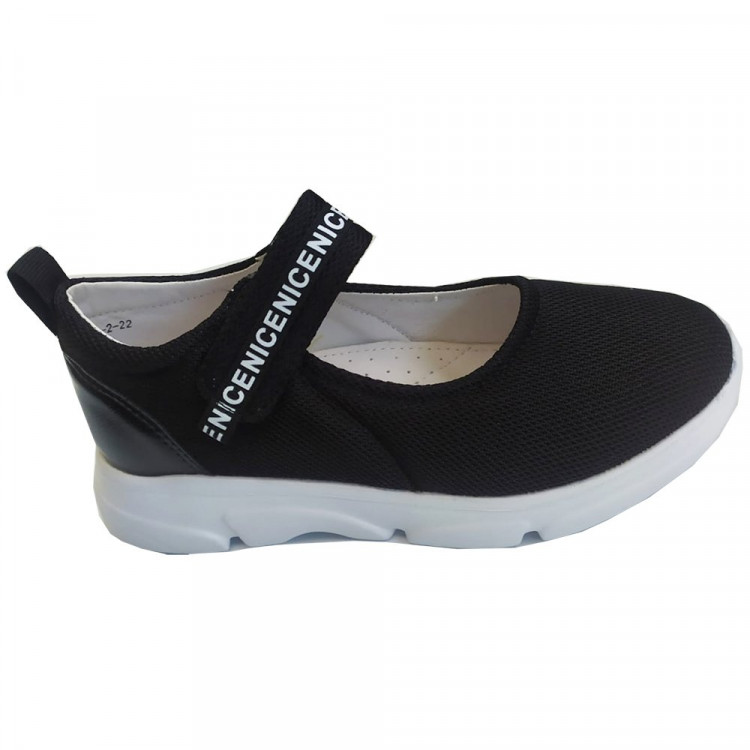Туфли для девочки (FESS) черный верх-текстиль подкладка-натуральная кожа артикул FL-RL80181TD-2-22
