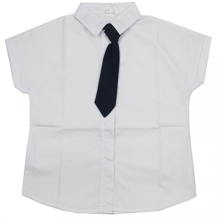 Блузка для девочки (Sasha style) короткий рукав цвет белый арт.S3246A/001 размерный ряд 34/134-42/158