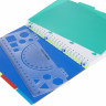 Тетрадь пластиковая обложка А5 клетка 96 листов на гребне (Hatber) DIAMOND NEON 4 цветных разделителя с линейкой зеленая арт.96Т5В1гр_02034