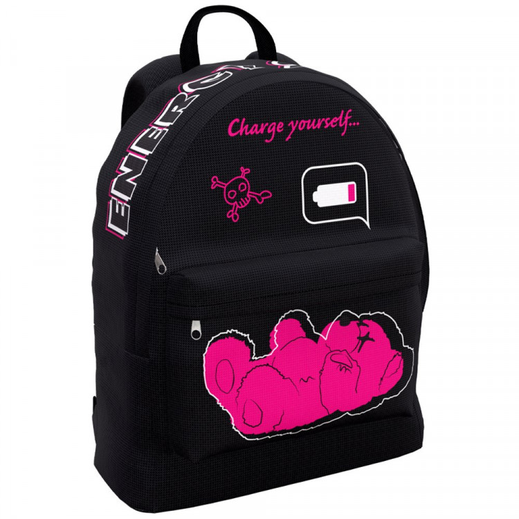 Рюкзак для девочек (ErichKrause) EasyLine Low Battery черный 29x39x13 см арт.60333