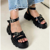 Босоножки для девочки (Cananga) черный верх-искусственная кожа подкладка-искусственная кожа размерный ряд 35-40 арт.can-W83-10