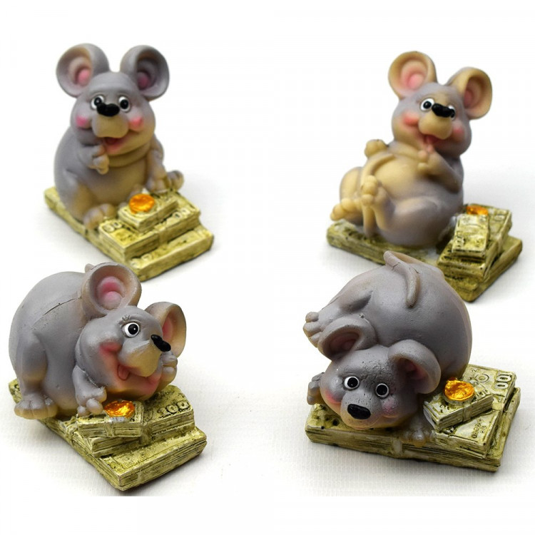 Фигурка СГ "Мышонок на банкнотах" 6,5см асс арт.200-484