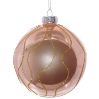 Шар стекло без упаковки /1шт/ 10см розовый арт.721629