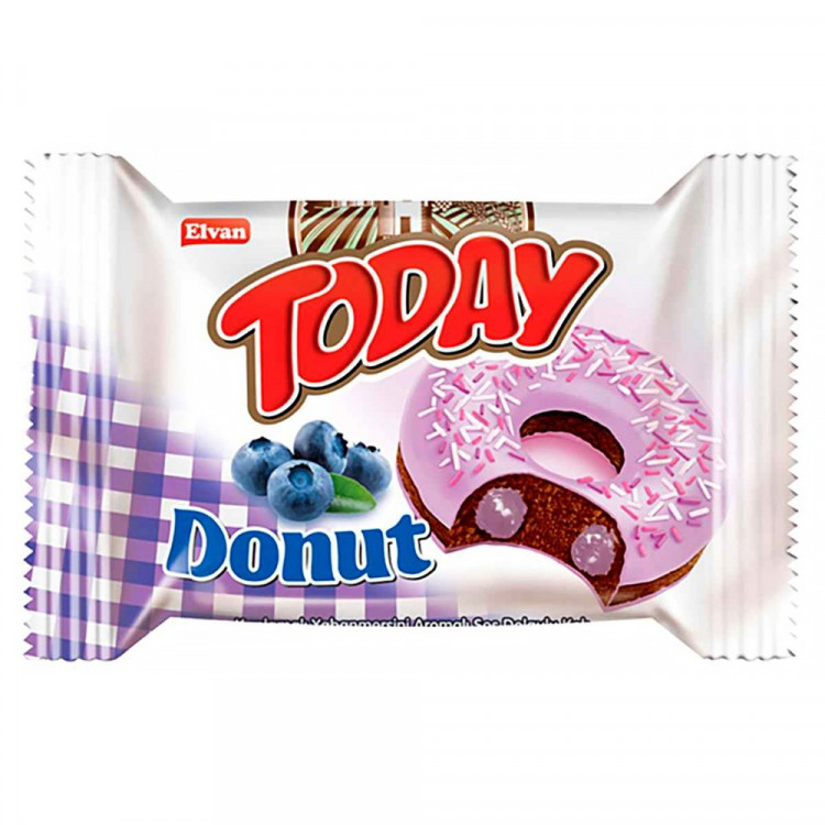 Пончик (Donut) Today 40гр черничный крем (Ст.24)
