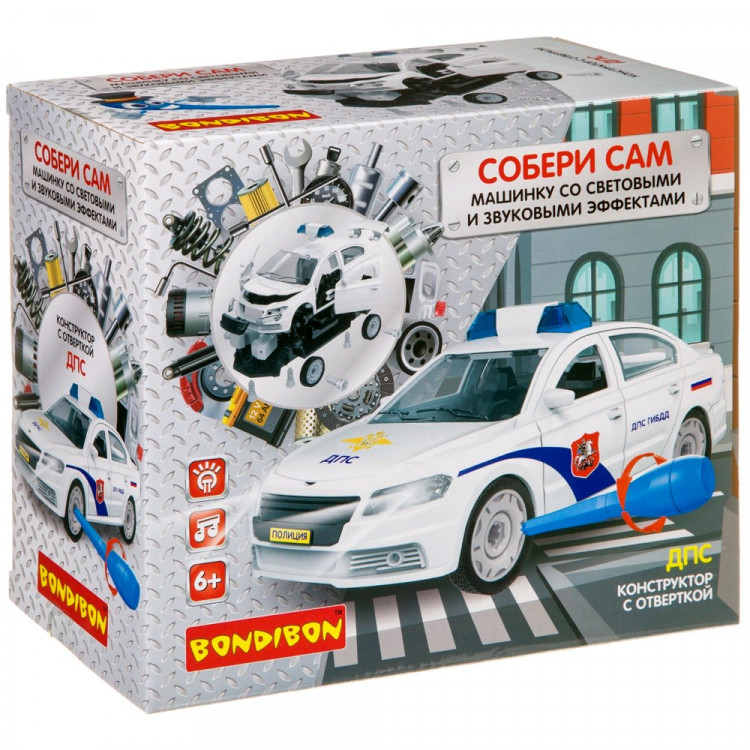 Конструктор пластиковый ДПС с отверткой 37 деталей (Bondibon) арт.ВВ4158