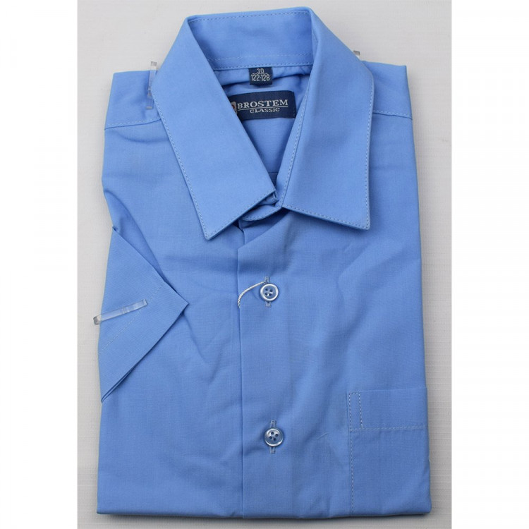 Сорочка детская короткий рукав размерный ряд 29/116-122-36/158-164  цвет голубой Brostem арт.203ds