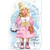 Плакат "Девочка с коньками" 46*29см арт.9201203