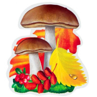 Украшение на скотче "Подберезовик" 10*12см 1шт. арт.УС-018