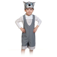 Костюм М (ЖИВОТНОЕ) Котик (полукомбинизон,маска) р.98-116 цв.серый плюш арт.2078