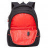 Рюкзак для мальчиков (Grizzly) арт RU-038-1 черный - красный 30х45х15см