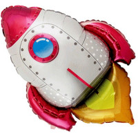 Шар фольгированный 76см Фигура "Ракета красная" арт.2311907