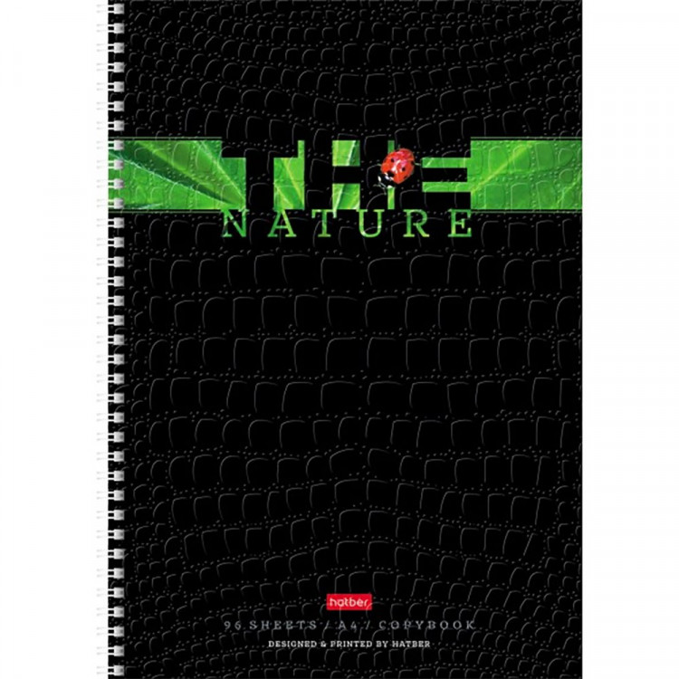 Тетрадь А4 клетка 96 листов на гребне (Hatber) Nature ассорти арт 96Т4тВ1гр