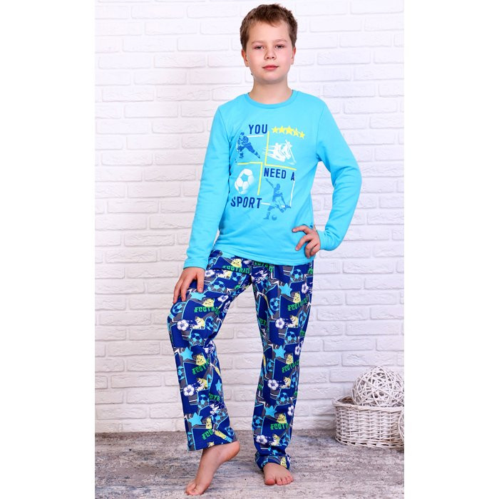 Пижама для мальчика арт.Мечта размер 34/128-36/146 цвет синий