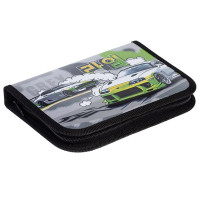 Пенал 1 отделение с откидной планкой (Hatber) Гоночные легенды 190х130мм глянцевое ламинированиес таблицей умножения арт.NPn_44064