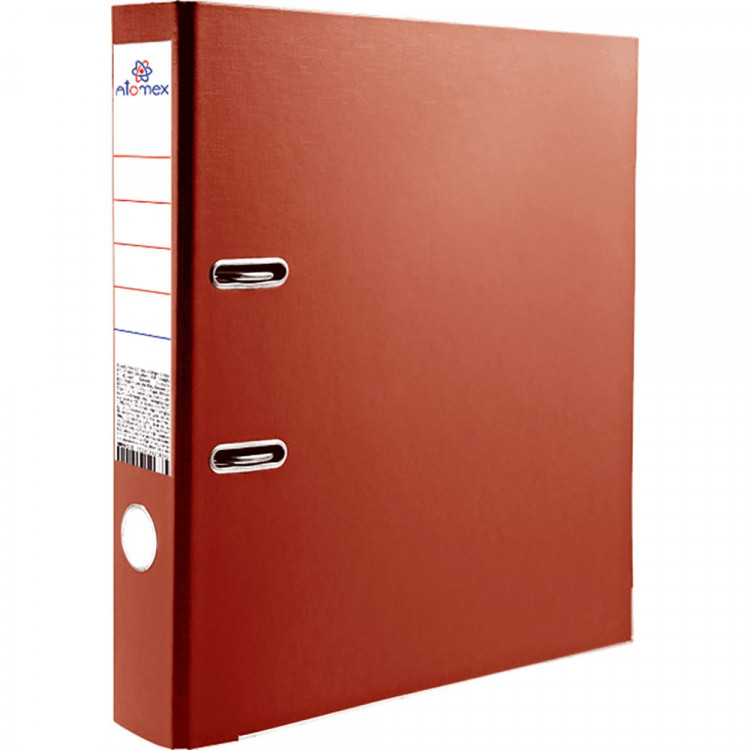 Папка-регистратор 50мм ПВХ с 1 сторонней обтяжкой, металлический уголок, красная, разобранная