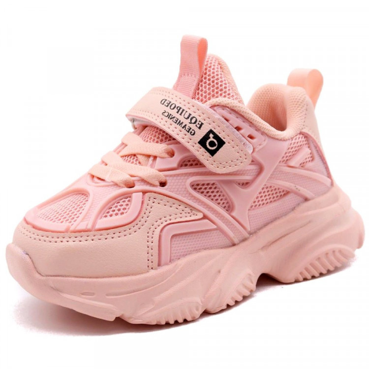 Кроссовки для девочки (Мышонок) розовый верх-искуственная кожа/текстиль подкладка-искусственная кожа размерный ряд 26-31 арт.jwg-BB400-3