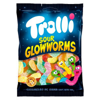 Жевательный мармелад Trolli Светящиеся червячки 150гр кислые (Ст.21)