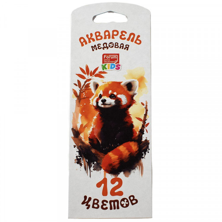 Акварельные краски 12 цветов (FORUM) Office Collection KIDS картонная коробка без кисти арт FA-EV-012E