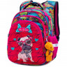 Рюкзак для девочки школьный (SkyName) + брелок арт R2-174 38х29х19см